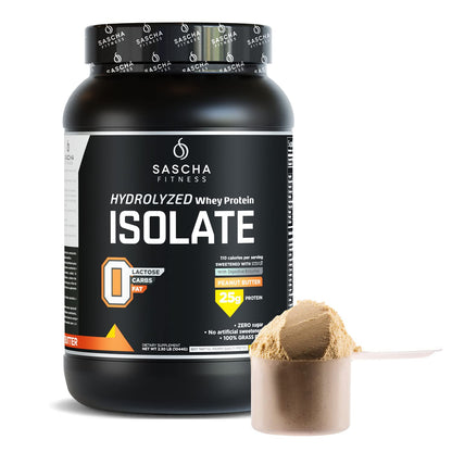 SASCHA FITNESS Hydrolyzed Whey Protein Isolate,100% Grass-Fed ,2.3 Pounds SASCHA FITNESSUS supplements