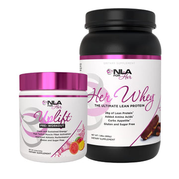 NLA for Her Pre/Post Workout Stack (Includes Her Whey Chocolate Éclair and Uplift Pre NLA for HerAu supplements
