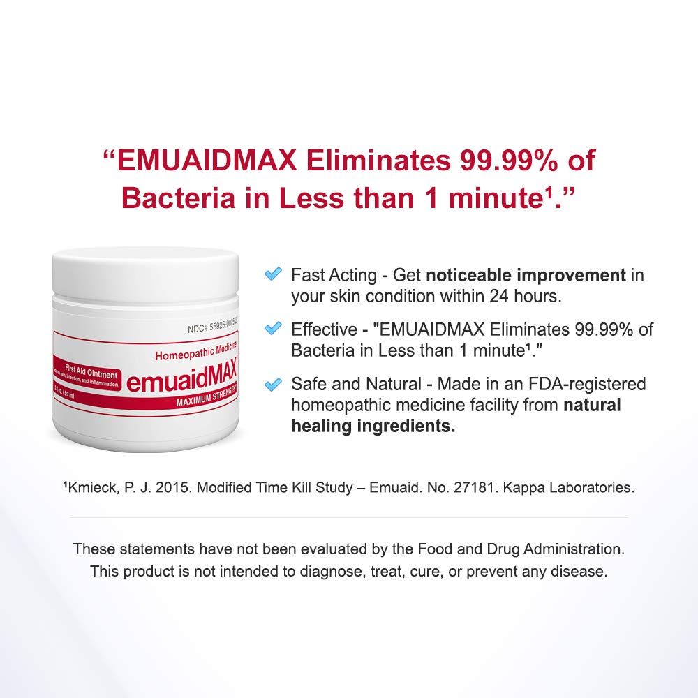 emuaid EMUAIDMAX Ointment 2oz - Eczema Cream. Maximum Strength Treatment emuaidUS supplements
