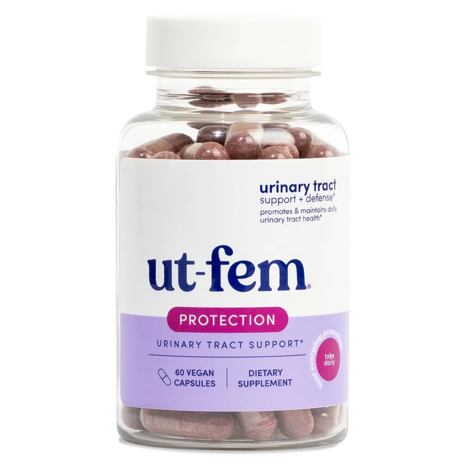 UT-Fem Protection - Urinary Tract Defense for Women, 3-in-1 Daily Defense Formula to Protect Urinary Tract Health, D-Mannose, Cranberry + Hibiscus, Natural Supplement - 60 Vegan Capsules UT-FemAu supplements