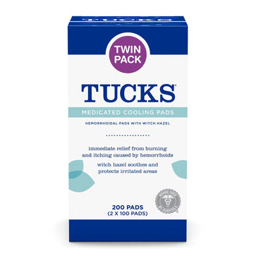 TUCKS Medicated Cooling Pads, 200 Count - Witch Hazel Pads for Sensitive Areas, Cleanse and Protect from Irritation TUCKSAu supplements