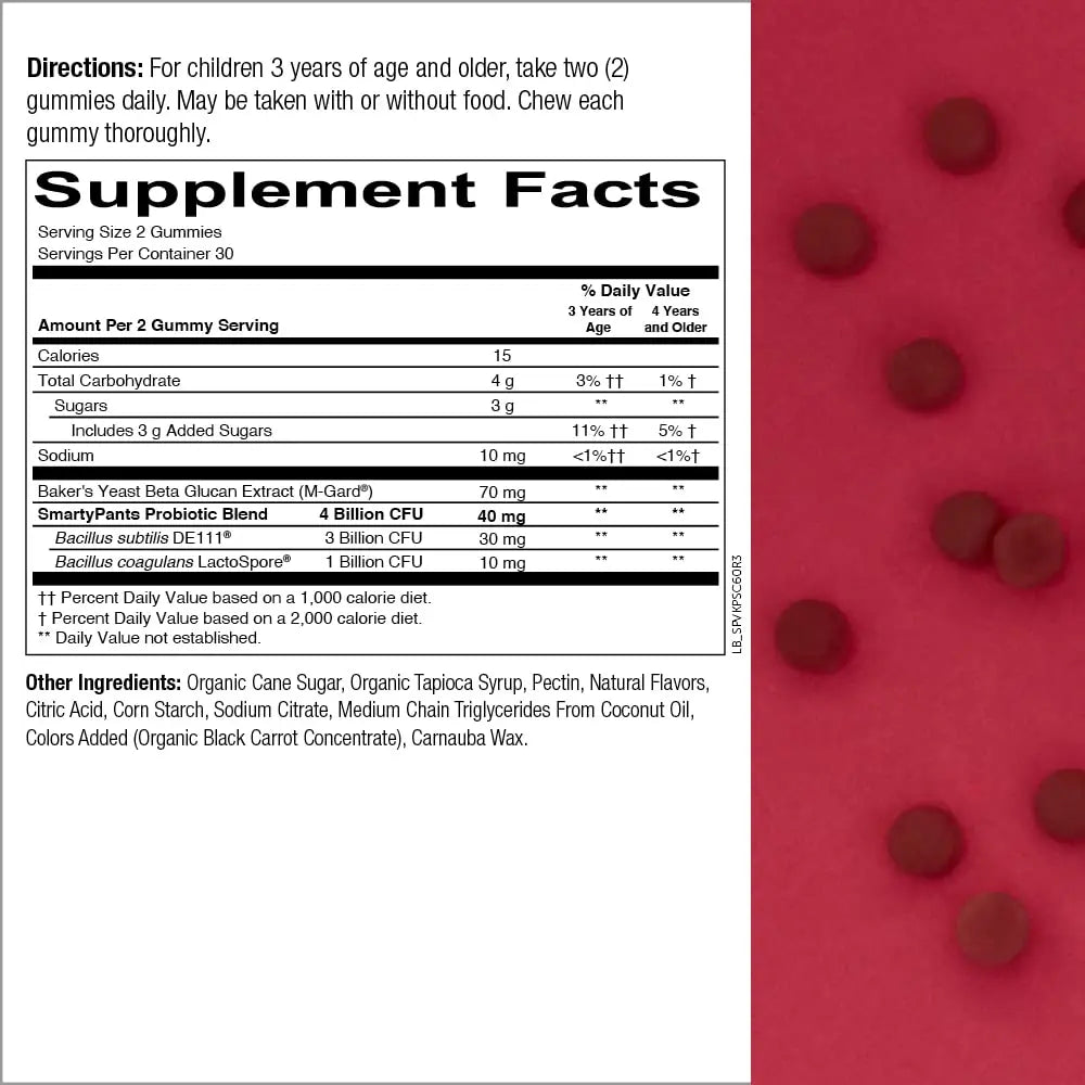 SmartyPants Organic Toddler Multivitamin Gummies: Probiotics & Kids Probiotic Immunity Gummies: Prebiotics & Probiotics for Digestive Health and Immune Support Supplement SmartyPantsAu supplements