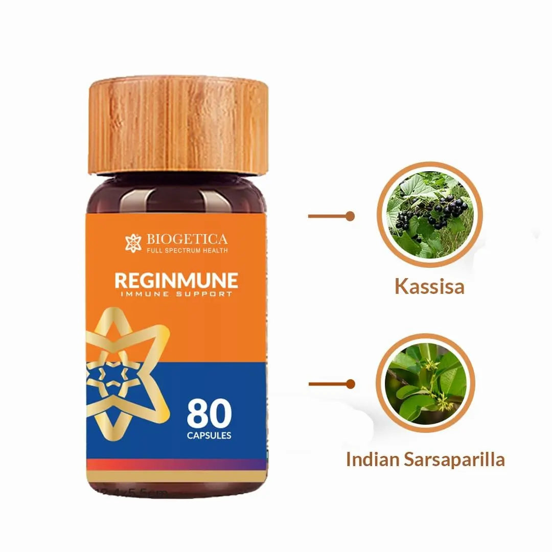 Biogetica Reginmune - Natural Immune Support Care Daily Boost Immune System Booster - 80 Capsules Biogeticanz supplements