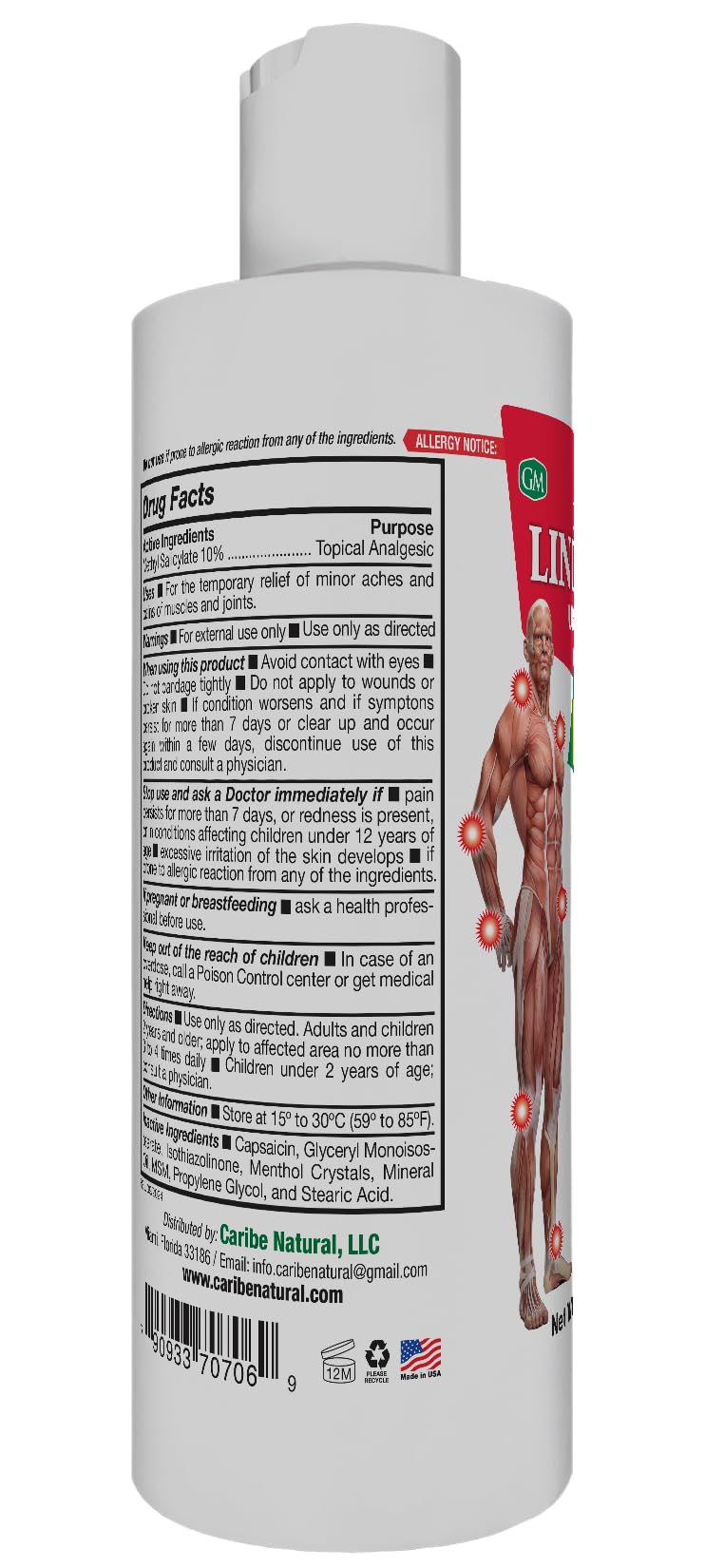 Germa Liniment Udder Plus. Natural Topical Analgesic Ointment. Relief for Pain and Aches in Joints and Back. With Chile Extract. 6 oz. Pack of 3 GermaAu supplements