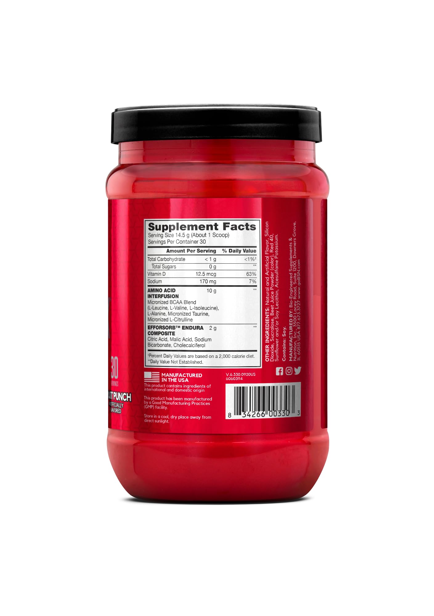 BSN Amino X Muscle Recovery & Endurance Powder with BCAAs, Intra Workout Support, 10 Grams of Amino Acids, Keto Friendly, Caffeine Free, Flavor: Fruit Punch, 30 servings (Packaging May Vary) BSNAu supplements