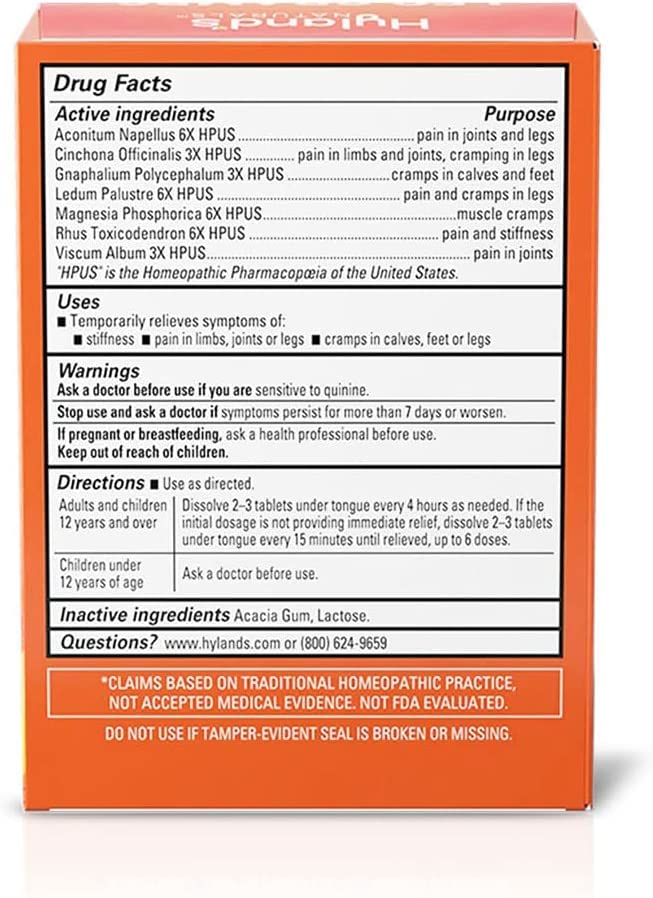 Bundle of Hyland's Leg Cramps Ointment, Arnica Pain Relief Gel, Natural Relief of Calf, Leg and Foot Cramp, 2.5 oz and Leg Cramp Tablets, 100 Count Hyland'sAu supplements