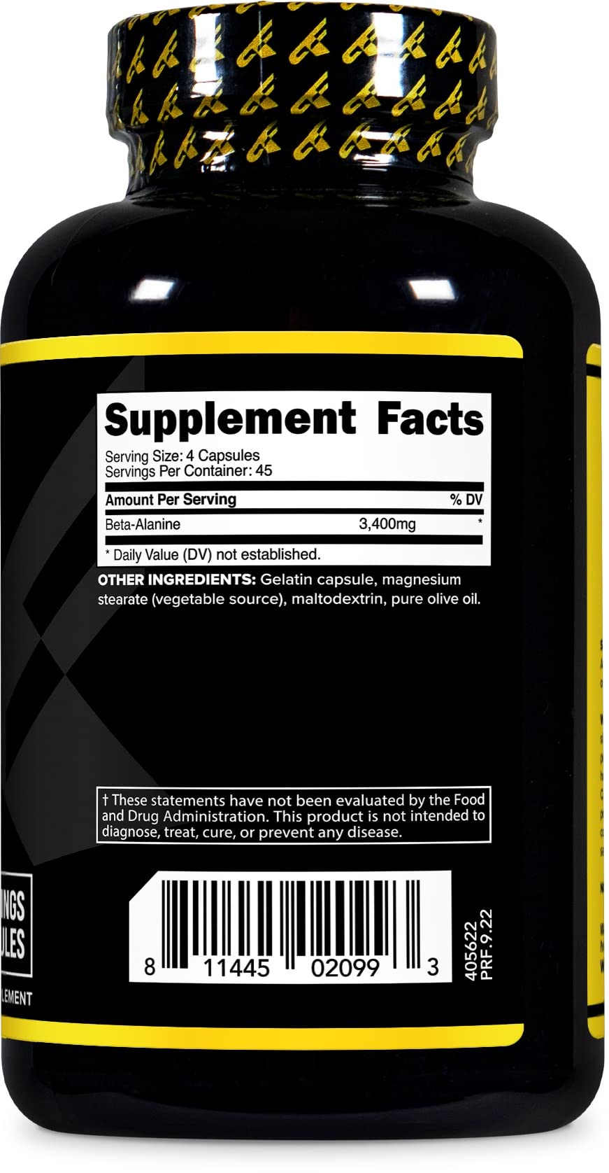 Primaforce Beta Alanine Capsules 3,400mg, 180 Capsules (45 Servings) - Potent Beta PrimaforceAu supplements