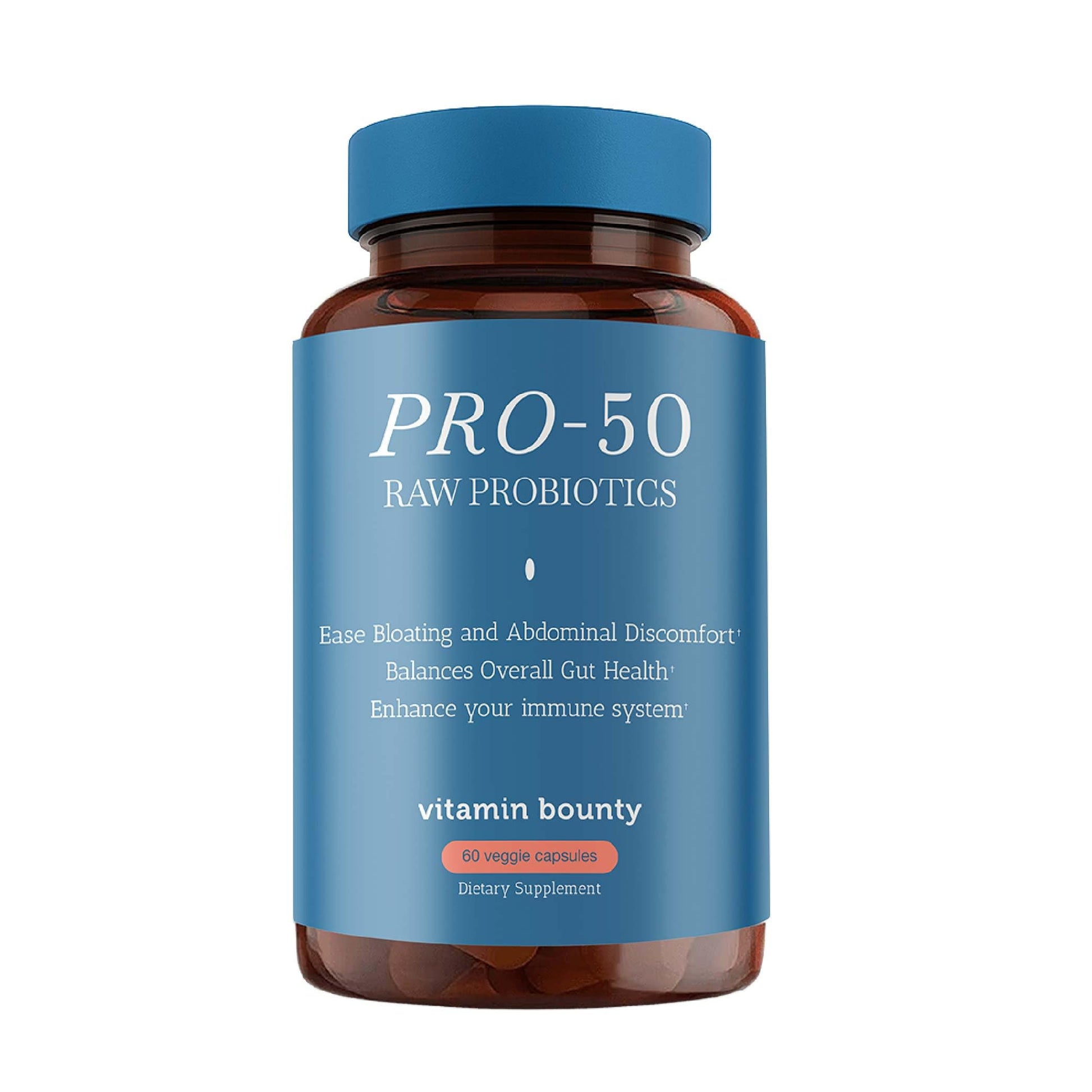 Vitamin Bounty Pro-50 Probiotics 50 Billion CFU for Women & Men - 13 Multi Strain Probiotic + Prebiotic - Digestive Health Supplements for Gut Health Support - Delayed Release Capsules for Men & Women Vitamin BountyAu supplements