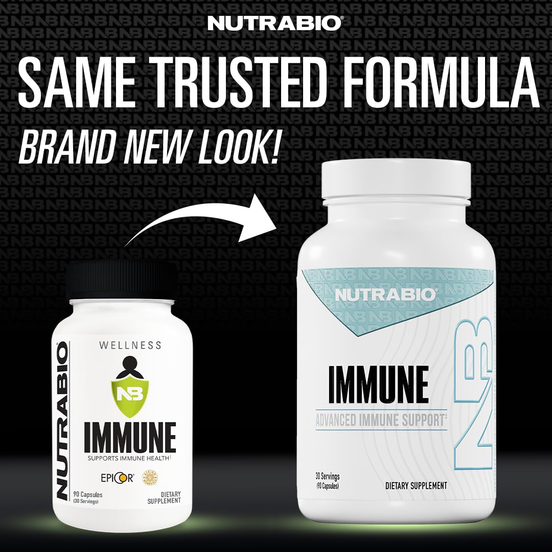 NutraBio Immune Support Supplement with EpiCor - 90 Vegetable Capsules NutraBioAu supplements