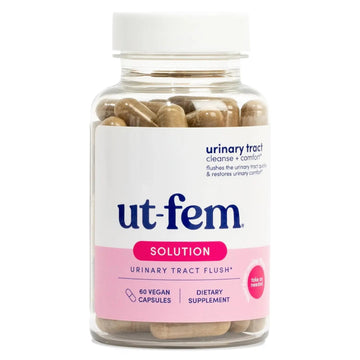 UT-Fem Solution - Fast-Acting Urinary Tract Flush for Women, Proactive UTI Support, Promotes Cleansing & Comfort, Clinical-Strength D-Mannose, Cranberry, and Natural Ingredients - 60 Vegan Capsules UT-FemAu supplements