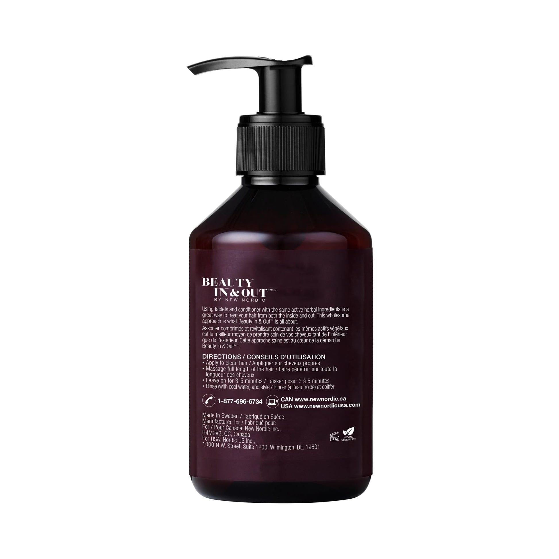 New Nordic Hair Volume Conditioner, Creamy Herbal Recipe to Weightlessly Hydrate, Volumize, Soften & Shine, Vegan, Clean Ingredients, 8.5 Fl Oz NEW NORDICAu supplements