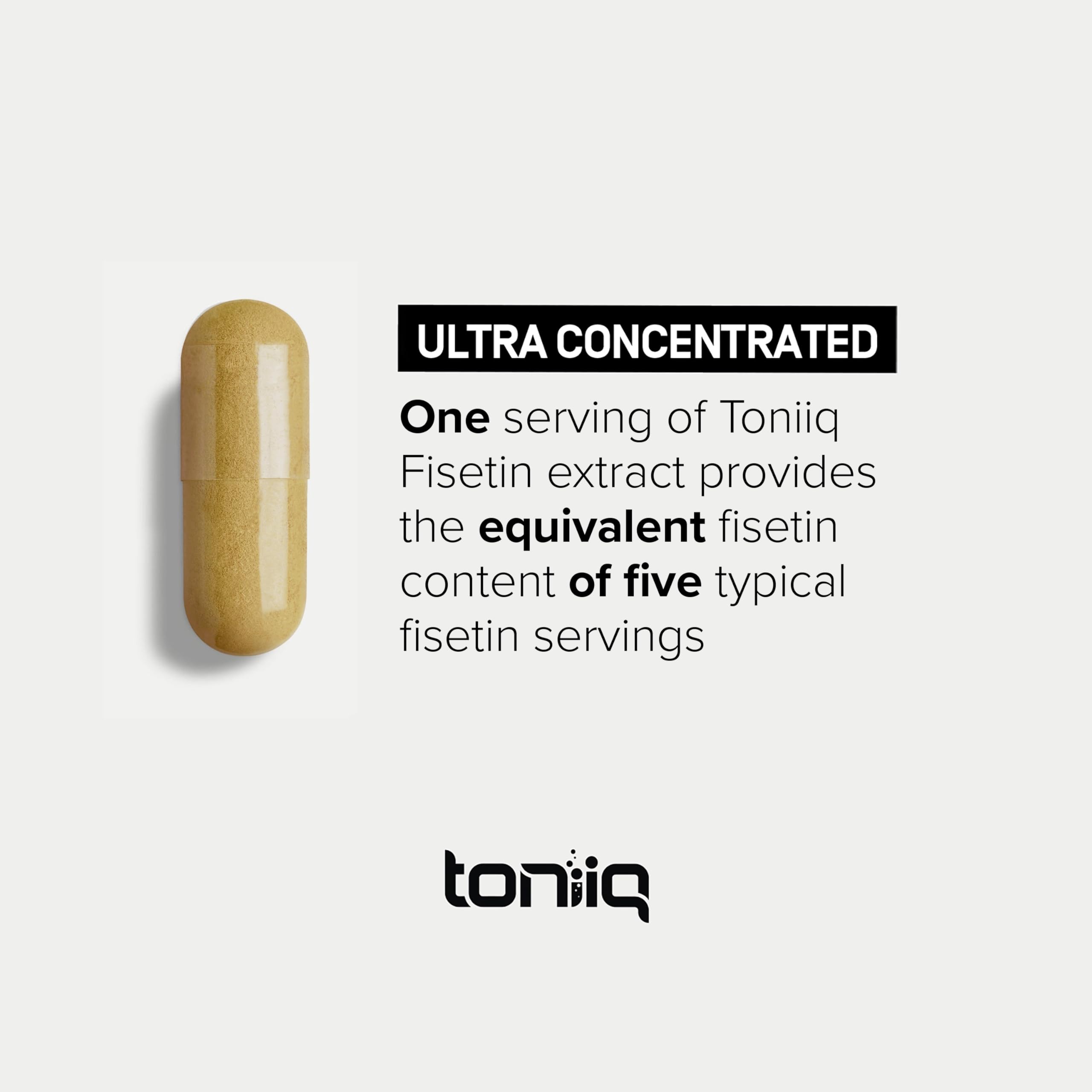 Toniiq Ultra High Purity Fisetin 500mg - 98%+ Higly Purified & Bioavailable Fisetin Supplement with MCT Oil for Absorption - Third-Party Tested Senolytic Supplements for Aging Support - 60 Capsules ToniiqAu supplements