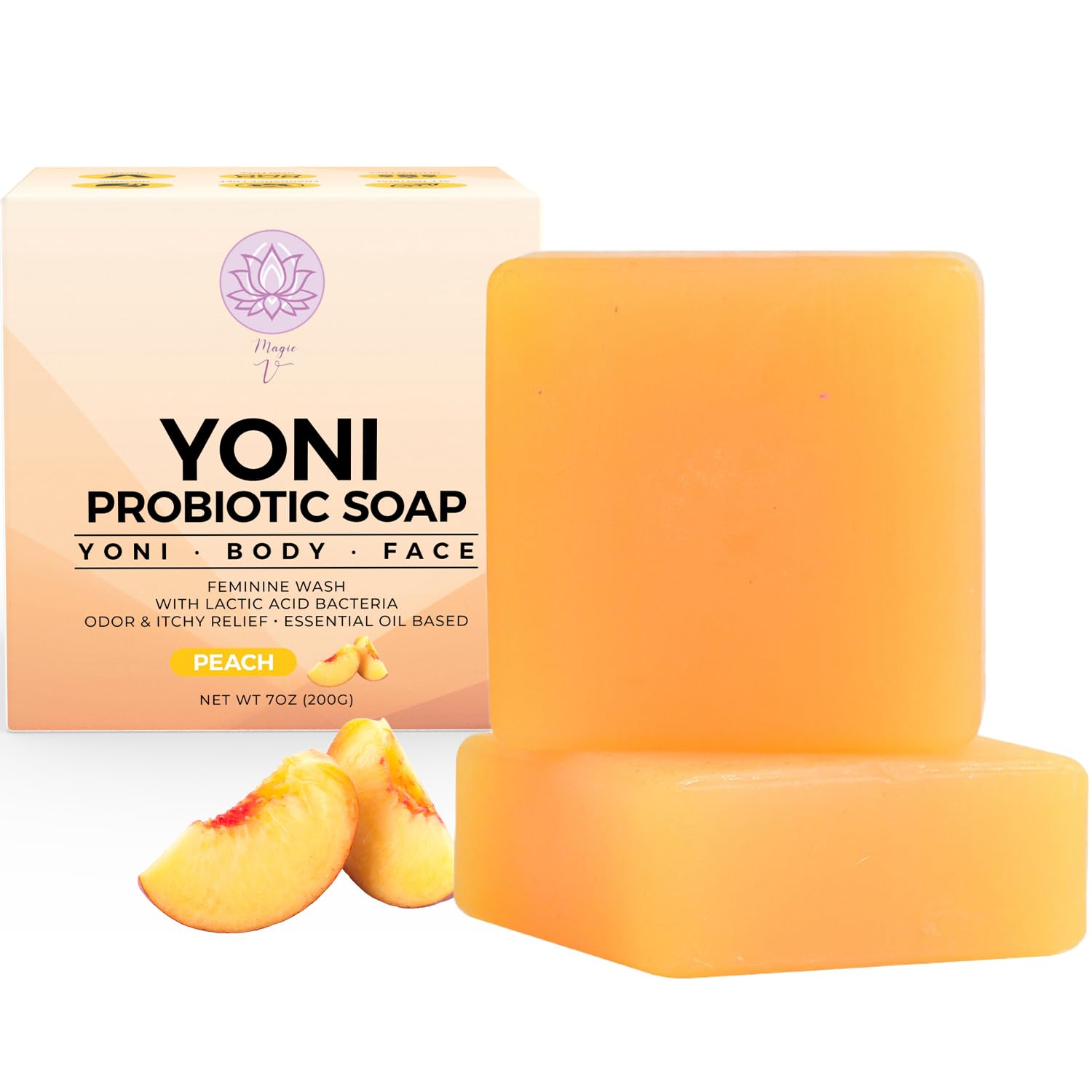Magic V Steam Probiotic 2 Yoni Soap Bars Feminine Wash and Vaginal Wash Vaginal Odor Eliminator PH Magic V SteamAu supplements