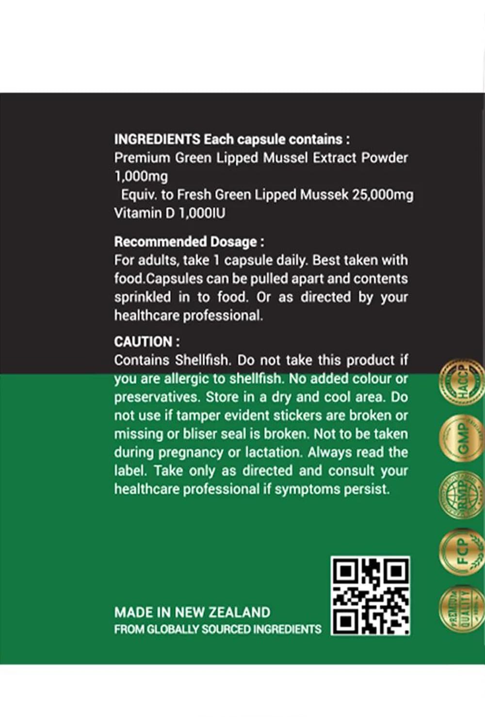 Natural NZ GLM (Green Lipped Mussel) Joint Max 25000 180 Capsuels (1) Natural NZAu supplements