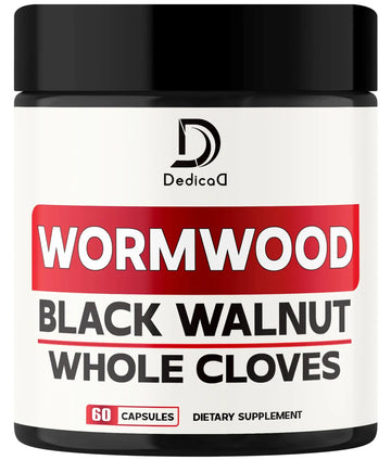 DEDICAD 12in1 Wormwood Capsules Black Walnut Cloves, Ginger, Turmeric Curcumin & Black Pepper - Immune System - 60 Capsules DEDICADAu supplements