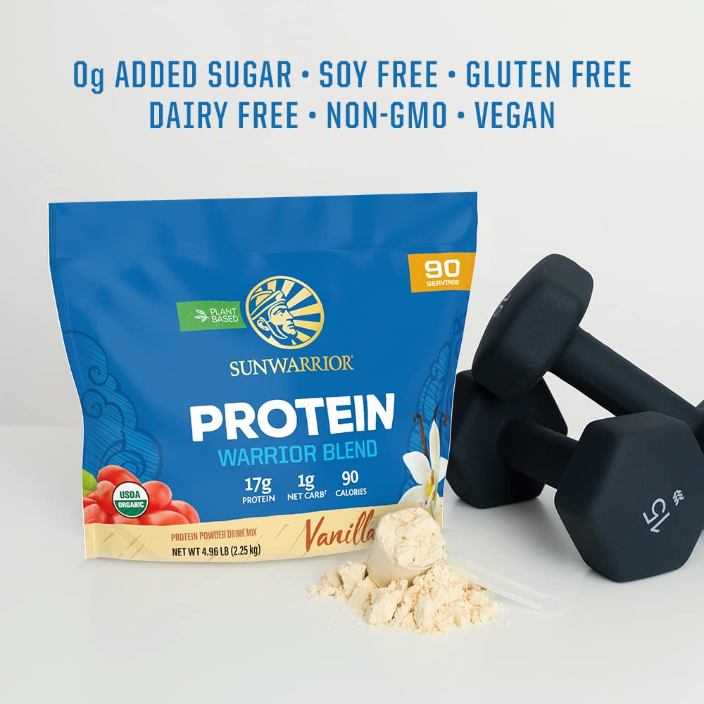 Sunwarrior Vegan Organic Protein Powder Plant-Based | BCAA Amino Acids Hemp Seed SunwarriorUS supplements