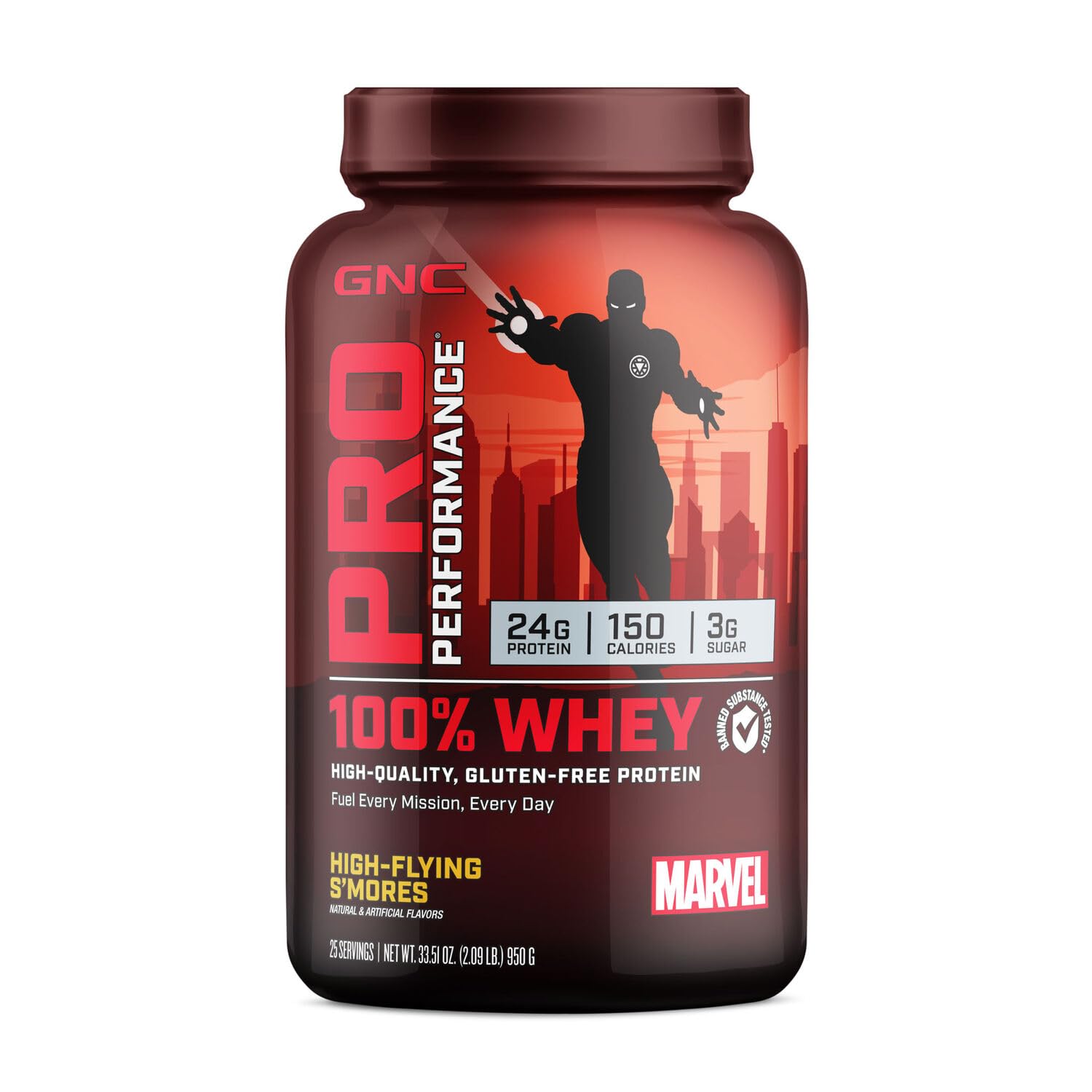 GNC Pro Performance 100% Whey - Marvel: High-Flying S'Mores - 25 Servings GNCUS supplements