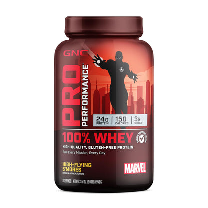 GNC Pro Performance 100% Whey - Marvel: High-Flying S'Mores - 25 Servings GNCUS supplements