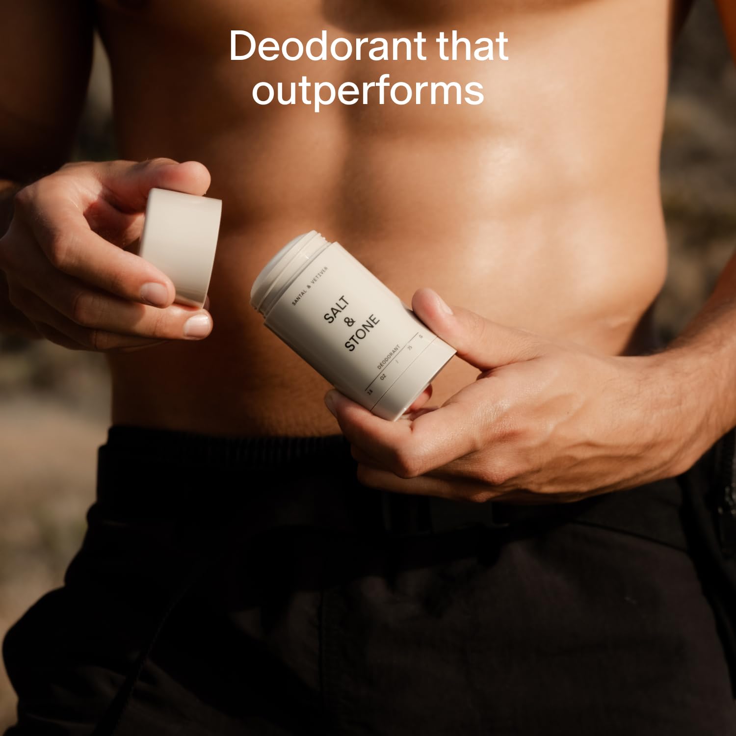 Salt & Stone Aluminum Free Deodorant | Extra Strength 48 Hour Protection for Women & Men | Made with Seaweed Extracts, Niacinamide & Prebiotics | Santal & Vetiver Salt & StoneAu supplements