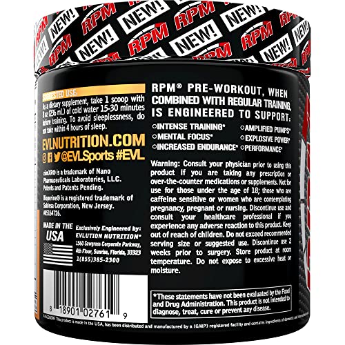 Pre Workout Powder for Energy and Focus - EVL RPM Energy Pre Workout Energy Drink EvlutionAu supplements