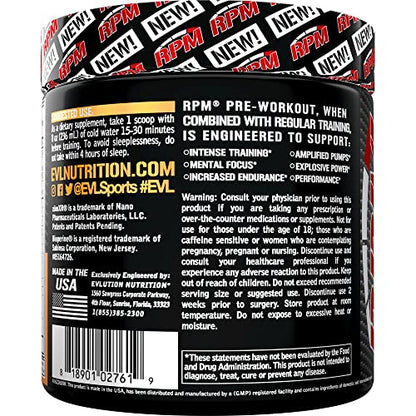 Pre Workout Powder for Energy and Focus - EVL RPM Energy Pre Workout Energy Drink EvlutionUS supplements