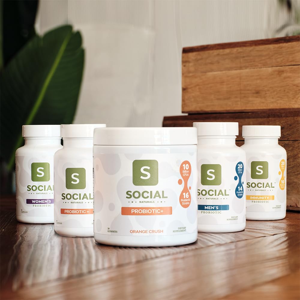 Social Naturals Daily Probiotic | 20 Billion CFU | Multi-Strain with Prebiotic + Postbiotic | Gut Health & Digestion Support | Vegan | 30 Capsules Social NaturalsAu supplements