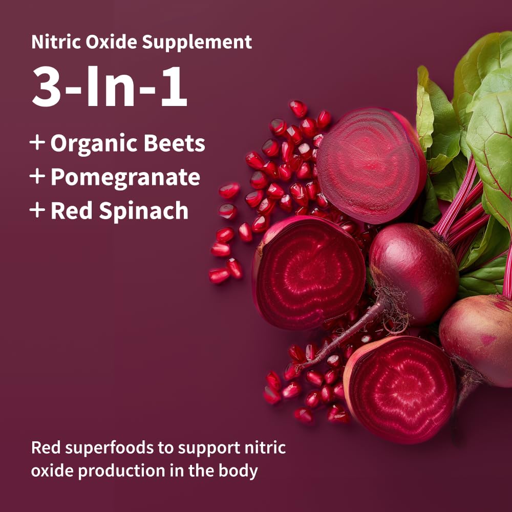 Snap Supplements USDA Organic Beet Root Powder, 3-in-1 Nitric Oxide Supplement Snap SupplementsAu supplements