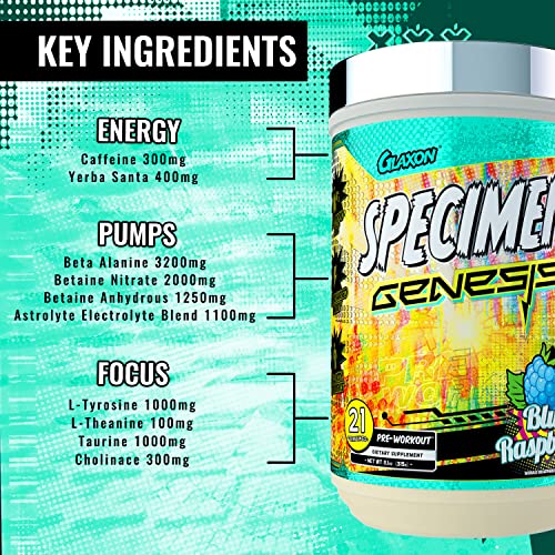 Specimen Full Spectrum High Stimulant Pre-Workout Powder | Supercharged Energy GlaxonAu supplements