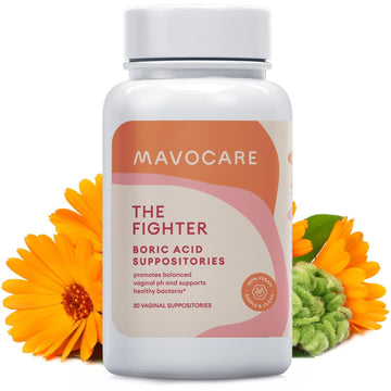 MavoCare, Inc. Boric Acid 600mg The Fighter with Added Calendula Vegan Capsule- Fights BV and Irritation- Gentle MavoCare, Inc.Au supplements