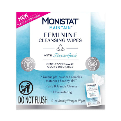 Monistat Boric Acid Feminine Cleanser, (2 Wash & 2 Cloth) Variety Pack MonistatUS supplements