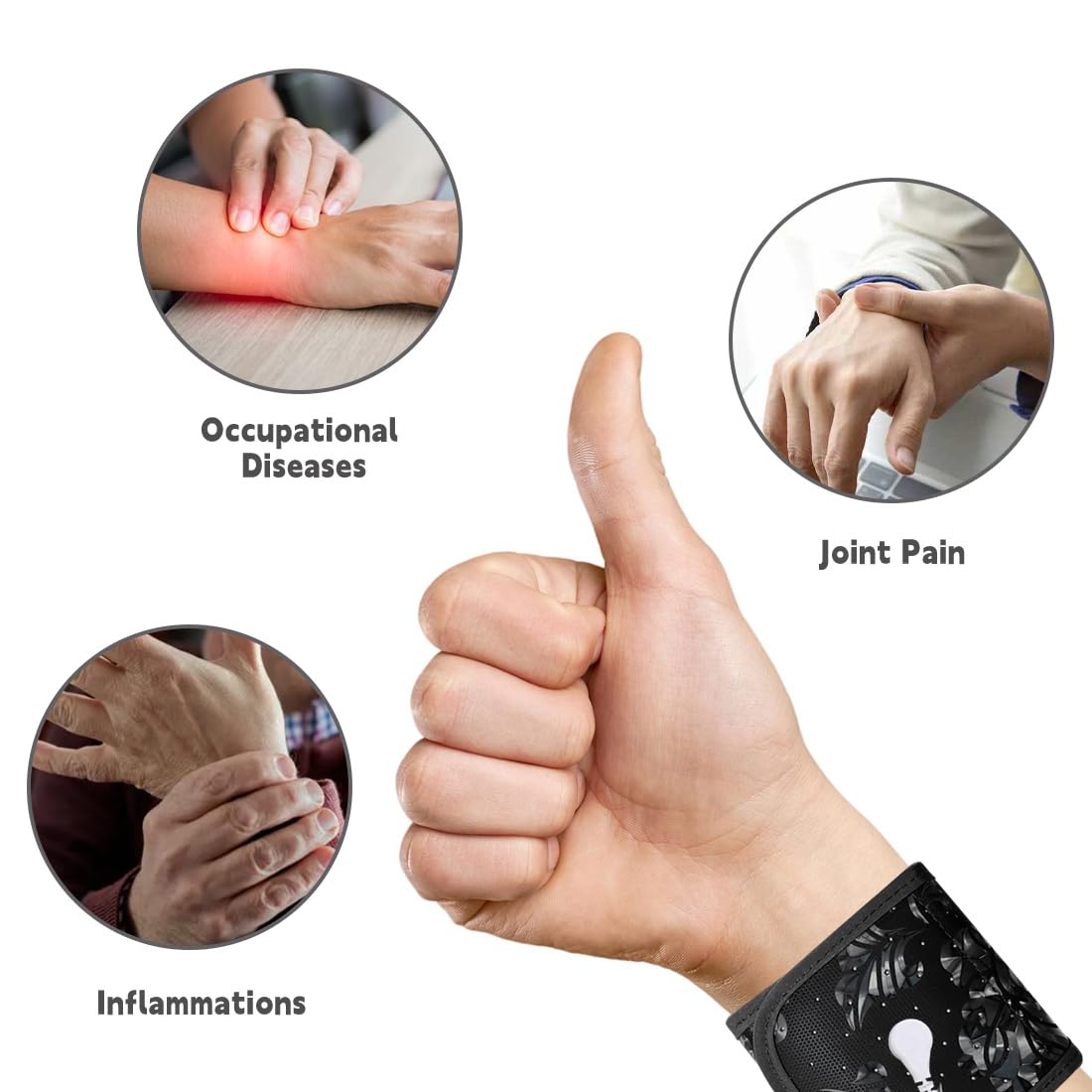 Grounding Wristband Wrist Straps for Therapy Floral Grounding Magnetic Wristband LAXVAPIUAu supplements