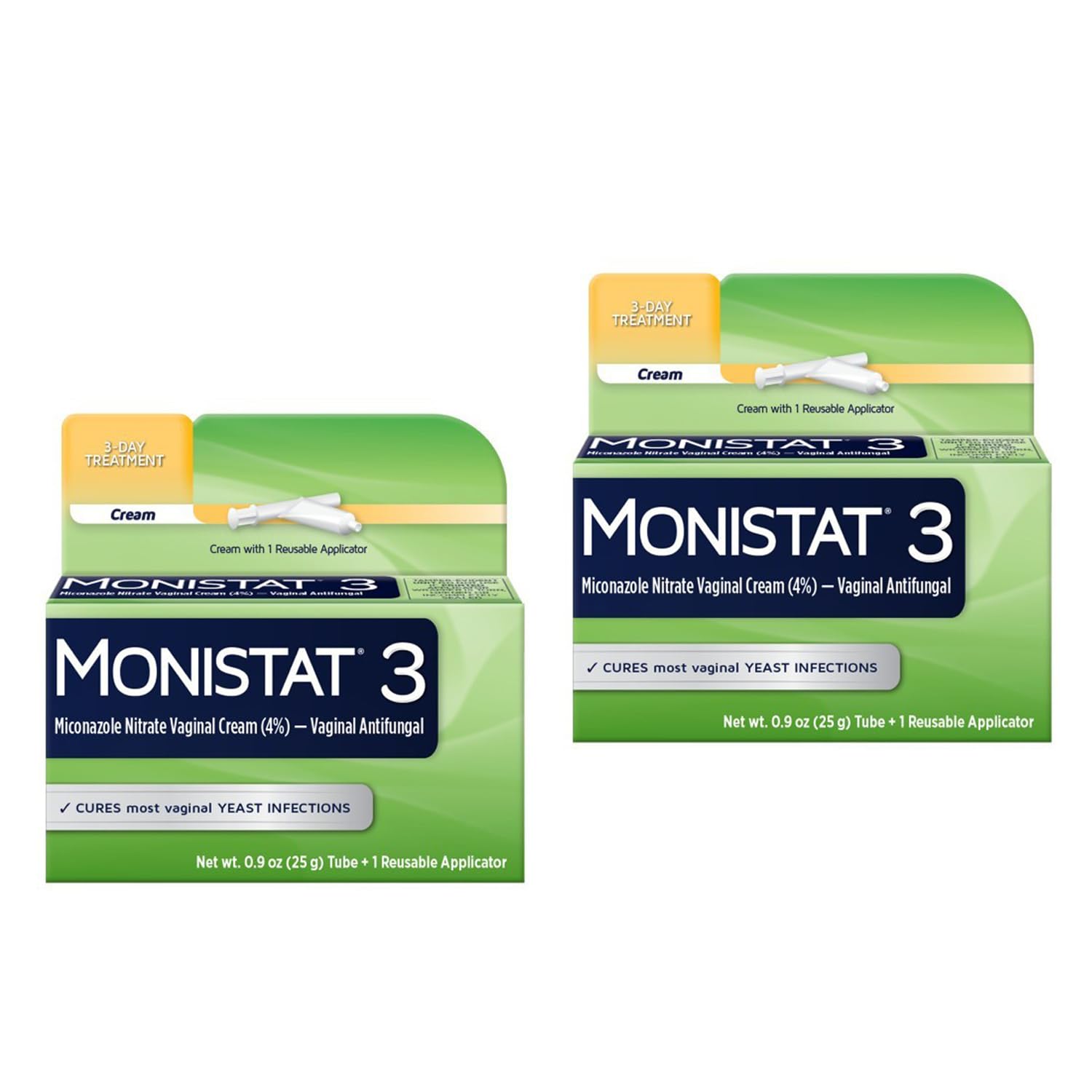 Monistat 3 Cream, 3-Day Treatment for Women: 1x Reusable Applicator & 1x 25g External Anti-Itch Cream Bundle (Pack of 2) MonistatAu supplements