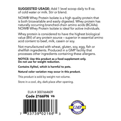 NOW Sports Nutrition, Whey Protein Isolate, 25 G With BCAAs, Creamy Chocolate Powder NOWUS supplements