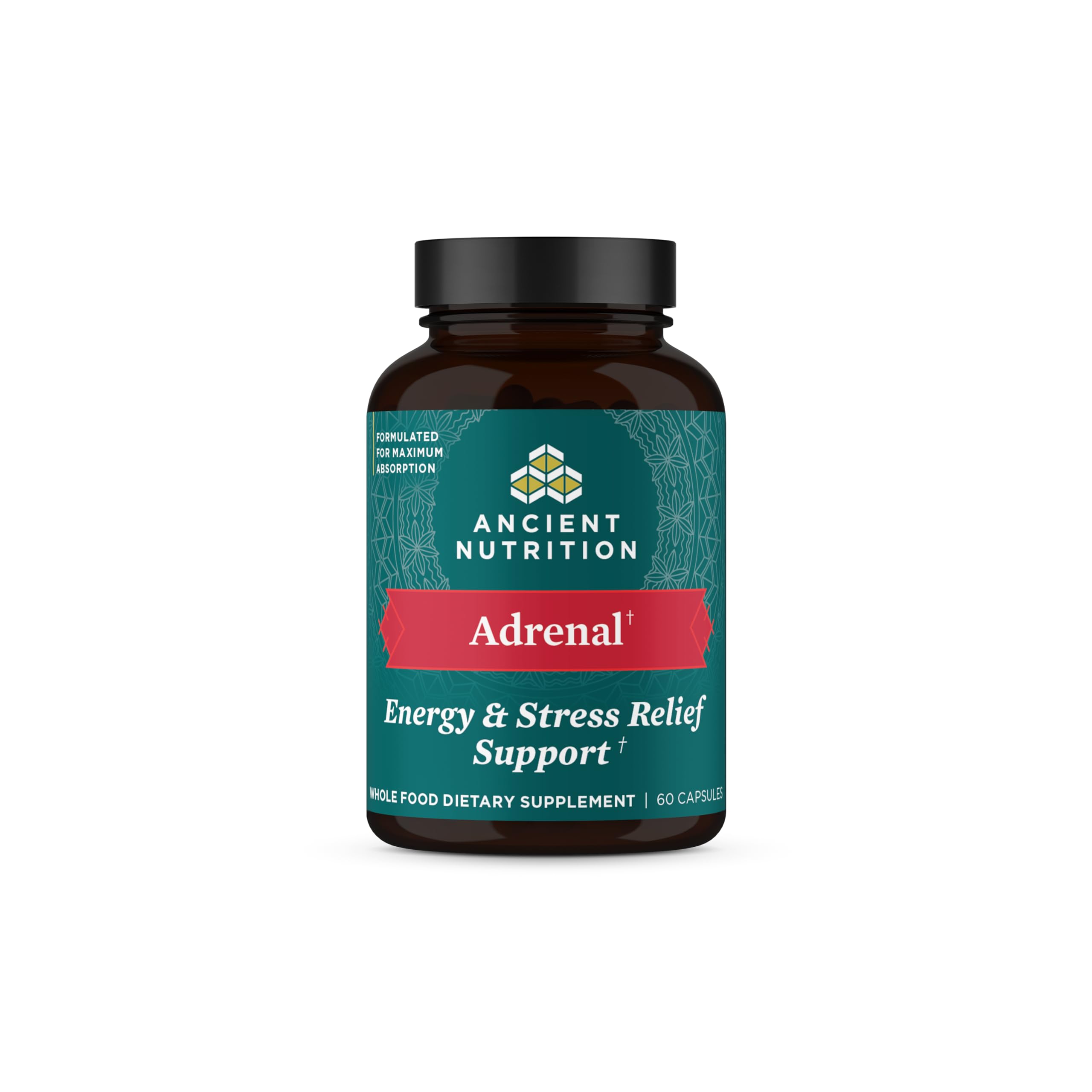 Ancient Nutrition Adrenal Support with Ashwagandha Supplement, Helps Reduce Stress & Fatigue, Paleo and Keto Friendly, Gluten Free, 1300mg, 60 Capsules Ancient NutritionAu supplements