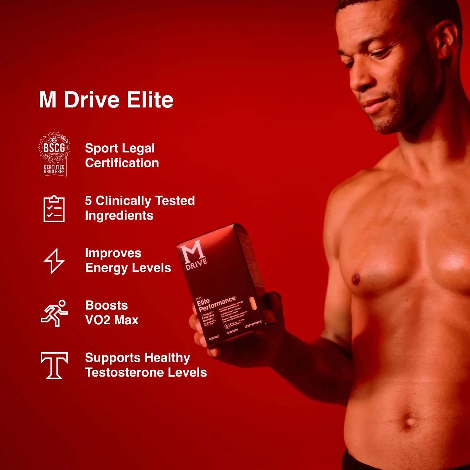 Mdrive Elite Multi - Natural Energy, Strength, Stress Relief, Lean Muscle, Immune Health Support from Zinc, Selenium, Manganese & Vitamin D, Enzymes for Digestive Support Mdrivenz supplements