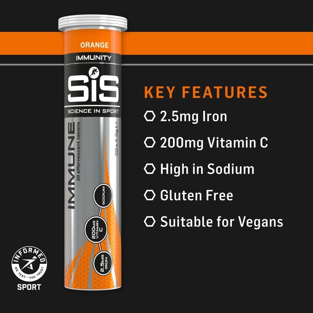 Science In Sport Hydro Hydration Tablets, Gluten-Free, Zero Sugar, Orange Flavour Plus Science in SportAu supplements