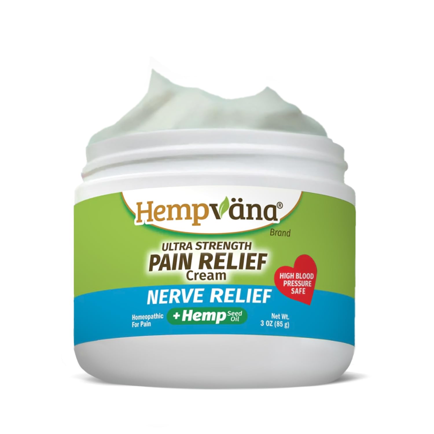 Hempvana Ultra-Strength Nerve Relief Cream w/100% Pure Hemp Seed Oil, AS SEEN ON TV, Relieves Nerve Pain, Shooting Pain, Joint Pain, Tingling, Muscle Cramps, Crawling Sensations, 3 oz Jar HempvanaAu supplements