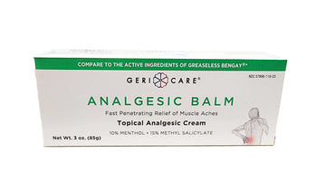GeriCare Topical Analgesic Cream, Menthol 10%, Methyl Salicylate 15%, Fast Absorption, Pain Relief of Minor Muscle Aches, Body Stiffness, Joint Pain & Soreness, 3 Ounce (Pack of 1) GeriCareAu supplements