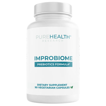 PUREHEALTH Research Improbiome - Prebiotic Fiber - Natural Support for Healthy Gut Prebiotics - Digestive Nutritional Supplements - with Jerusalem Artichoke, Apple Pectin & More - 90 Capsules PUREHEALTH RESEARCHAu supplements