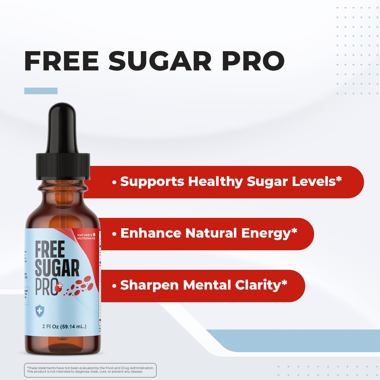 Nature’s NutriWave Free Sugar Pro – Natural Daily Wellness Drops with Chromium & Herbal Blend | Non-GMO | Easy to Use | Made in USA | 30 mL Liquid Supplement, 2 Month Supply Nature’s NutriWaveAu supplements