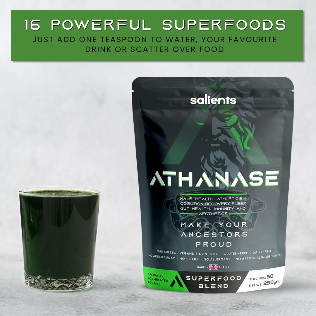 SALIENTS® ATHANASE® | Men's Super Greens Powder | Superfood Powder Blend SalientsUS supplements