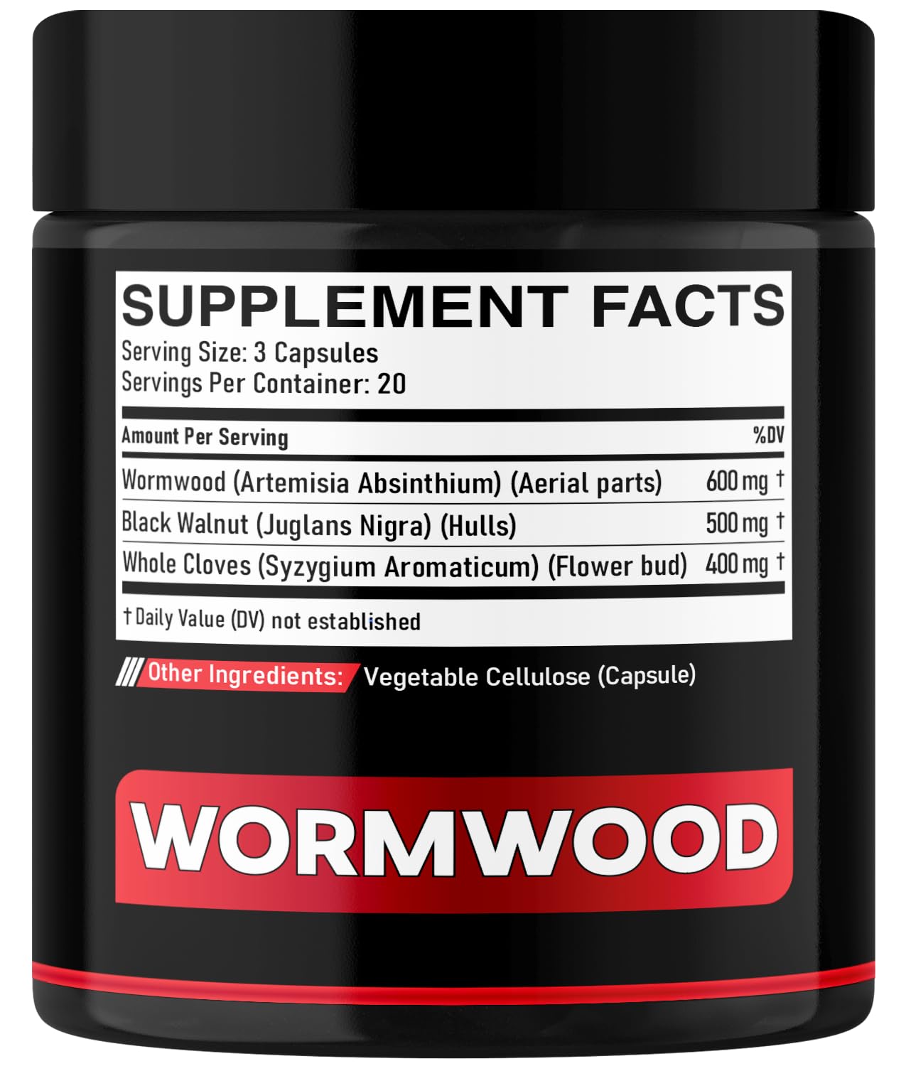 DEDICAD 1500mg Wormwood Capsules with Black Walnut & Cloves - Artemisia Annua Supplement for Immunity - 60 Vegan Capsules DEDICADAu supplements