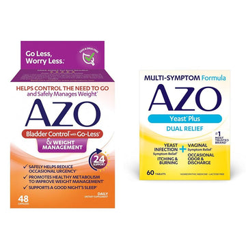 AZO Bladder Control with Go-Less® & Weight Management Dietary Supplement & Yeast Plus Dual Relief AZOAu supplements