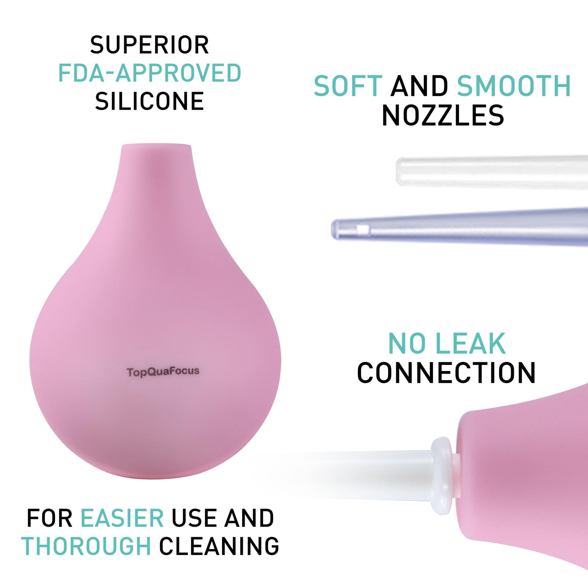 TopQuaFocus 8oz Enema Bulb Kit Anal and Vaginal Douche Bulb for Men Flushing System Enemas Silicone TopQuaFocusAu supplements