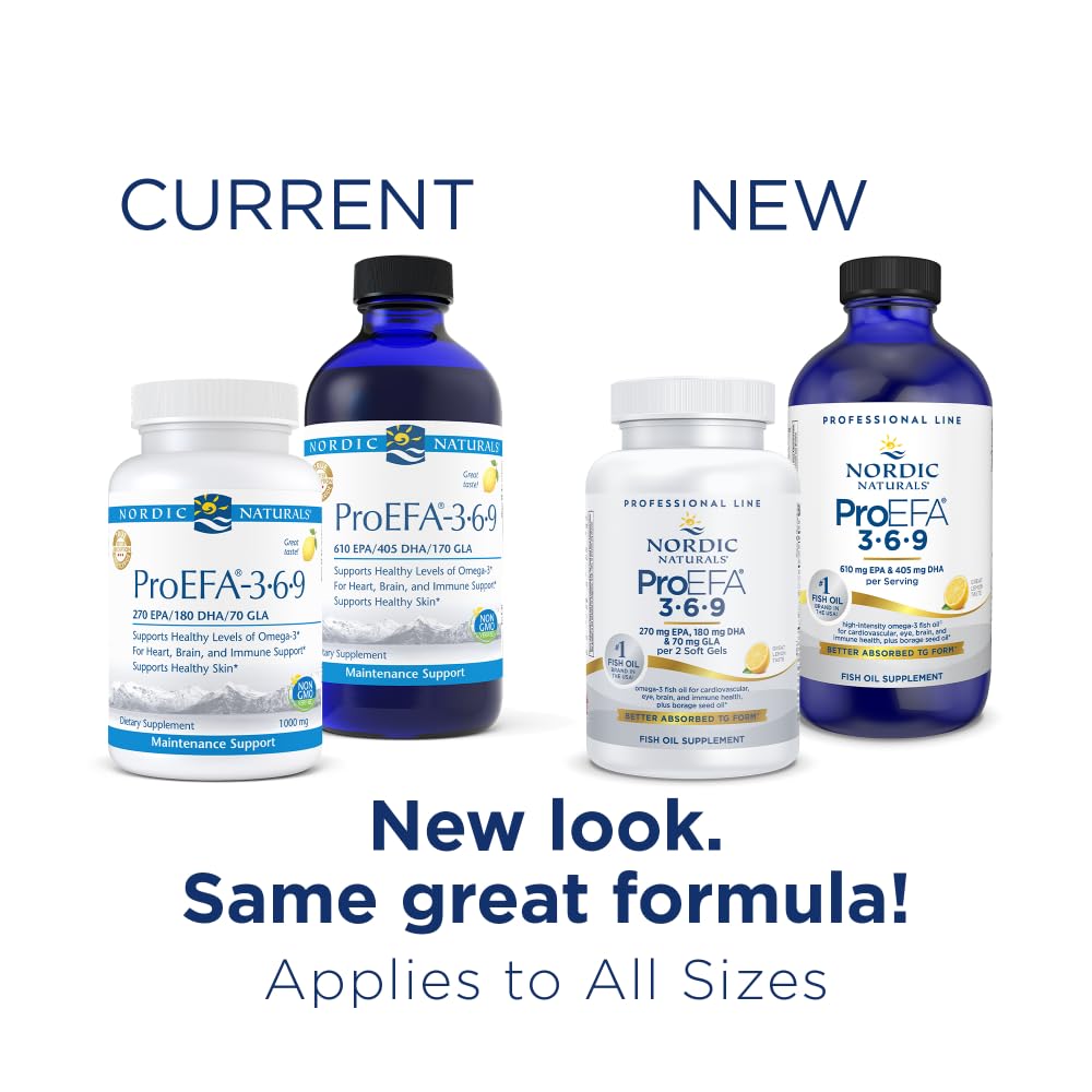 Nordic Naturals ProEFA 3-6-9, Lemon Flavor - 90 Soft Gels - 565 mg Omega-3 - EPA & DHA with Added GLA - Healthy Skin, Cognition, & Positive Mood - Non-GMO - 45 Servings Nordic NaturalsAu supplements