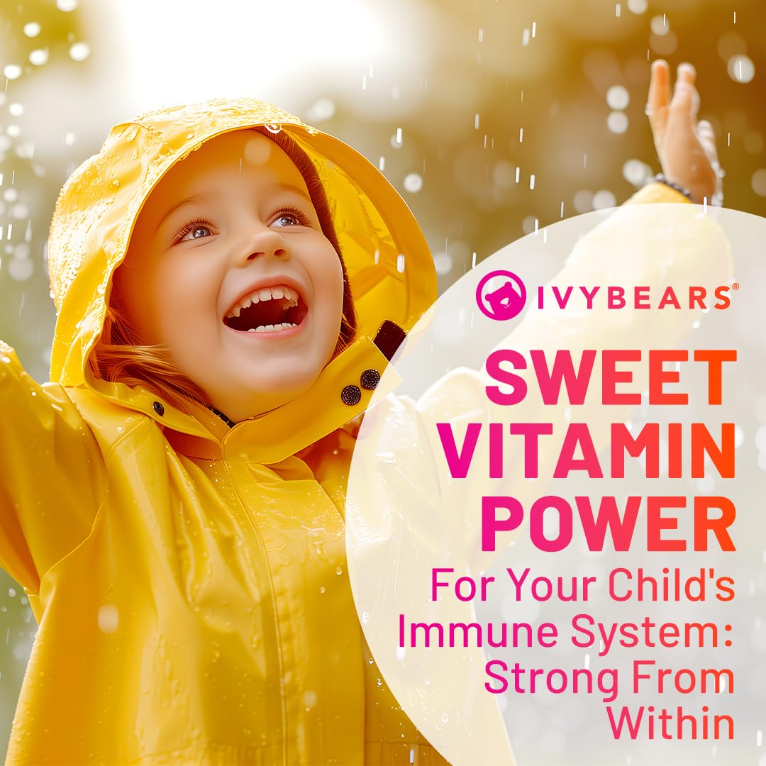 IvyBears® Superpower Kids - Multivitamin Gummies for Immune Support - Strengthen Children's Immune Systems with Vitamins C, D2, B6, A IvyBearsUS supplements