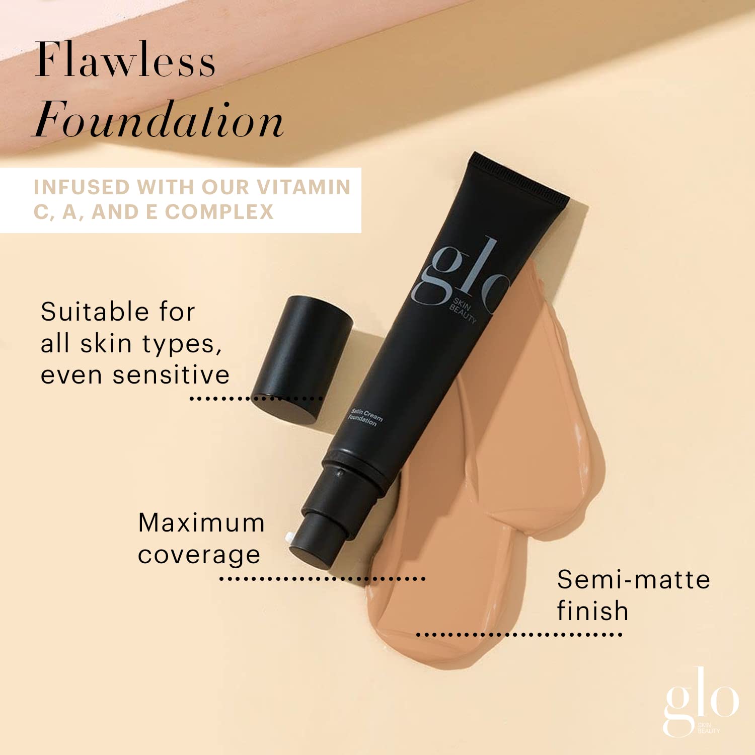 Glo Skin Beauty Satin Cream Foundation Makeup for Face, Beige Medium - Full Coverage, Semi Matte Finish, Conceal Blemishes & Even Skin Tone Glo Skin BeautyAu supplements