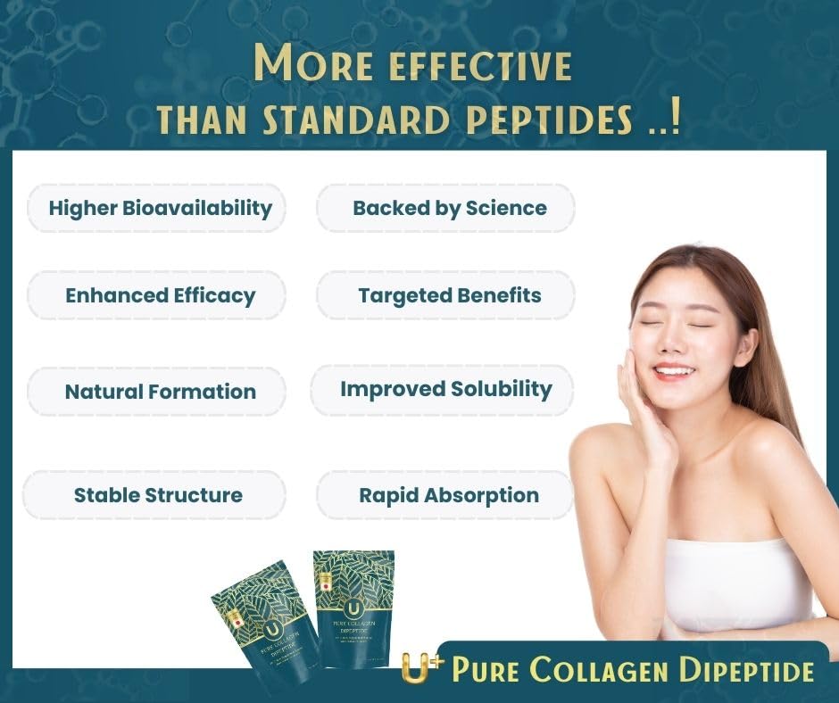 U+ Pure Collagen Dipeptide Supplement - Advanced Hydrolyzed Collagen Powder for Skin, Hair U+ Pure CollagenAu supplements