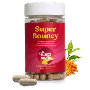 Fungiments Super Bouncy Mushroom Supplement – Cordyceps Focus Capsules for Adults – Natural Brain Boost, Green Tea Energy Vitamins Without jitters, Stamina for Women, Fatigue Support – 60 Count FungimentsAu supplements