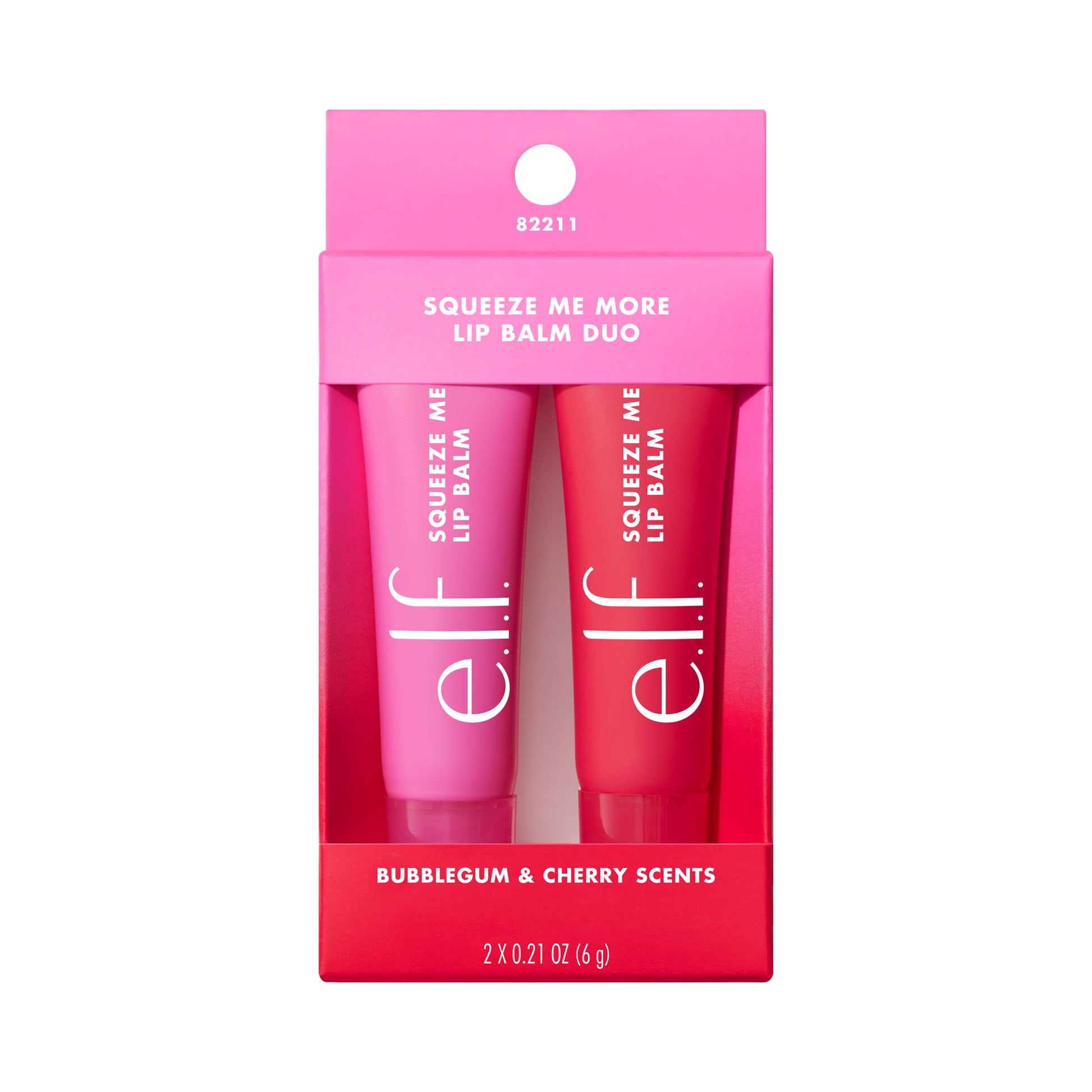 e.l.f. Squeeze Me More Lip Balm Duo, Moisturizing Balm For A Sheer Tint Of Color, Made With Hyaluronic Acid, Vegan & Cruelty-Free, Cherry & Bubblegum e.l.f.Au supplements